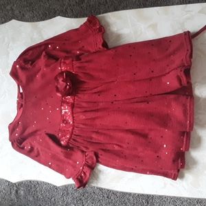 Youngland girls red sparkle dress size 4
